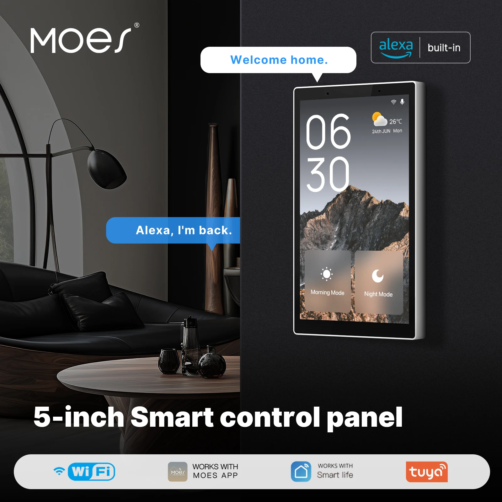 Smart Home Theater - MOES Tuya Wifi شاشة ذكية تعمل
