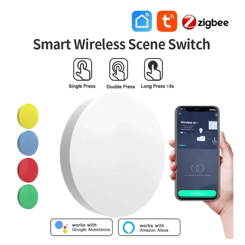 Smart Home Voice Assistant - زر ذكي لاسلكي من تويا زيجبي