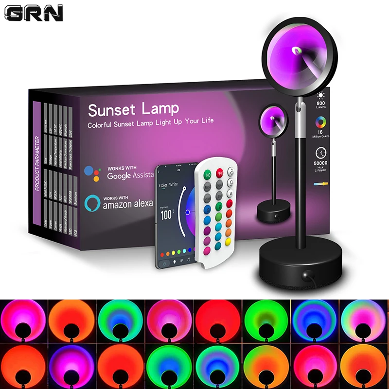 Smart Home Sistem - مصباح غروب الشمس الذكي LED ،
