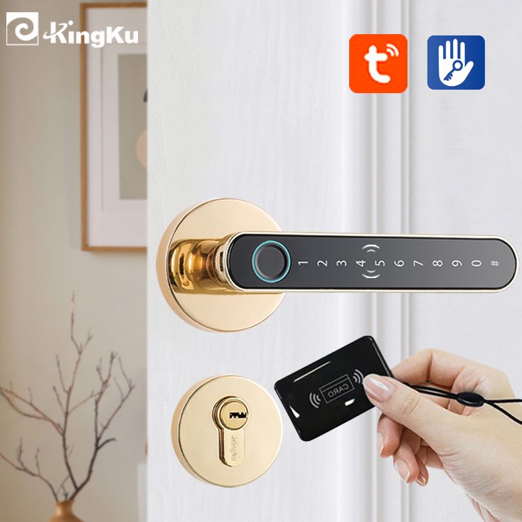 Smart Home Keyestudio - مقبض قفل باب بصمة الذكية ،