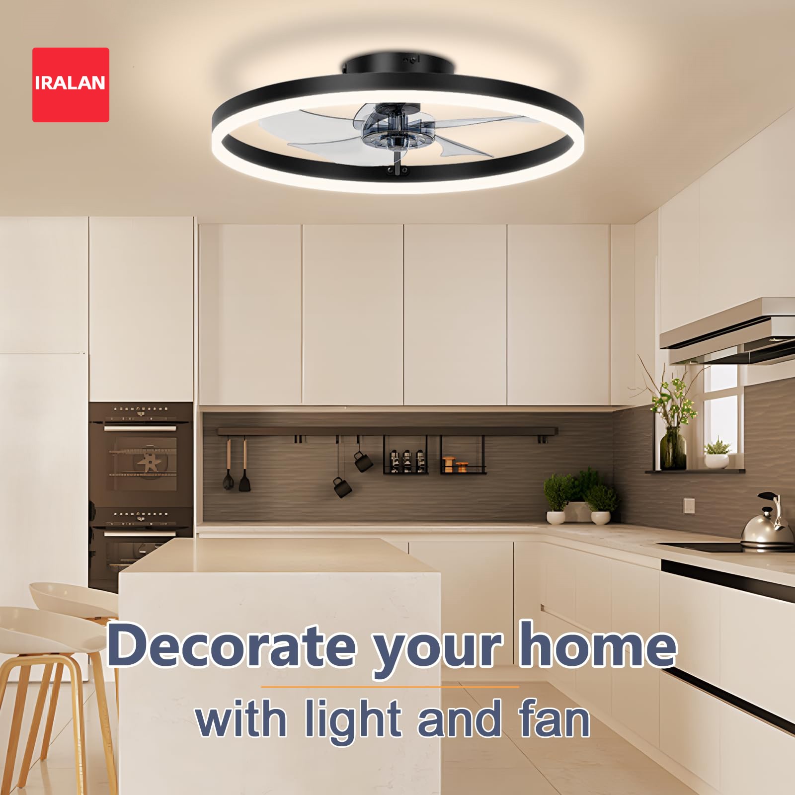 Smart Ceiling Fan - مروحة سقف فائقة النحافة مع إضاءة