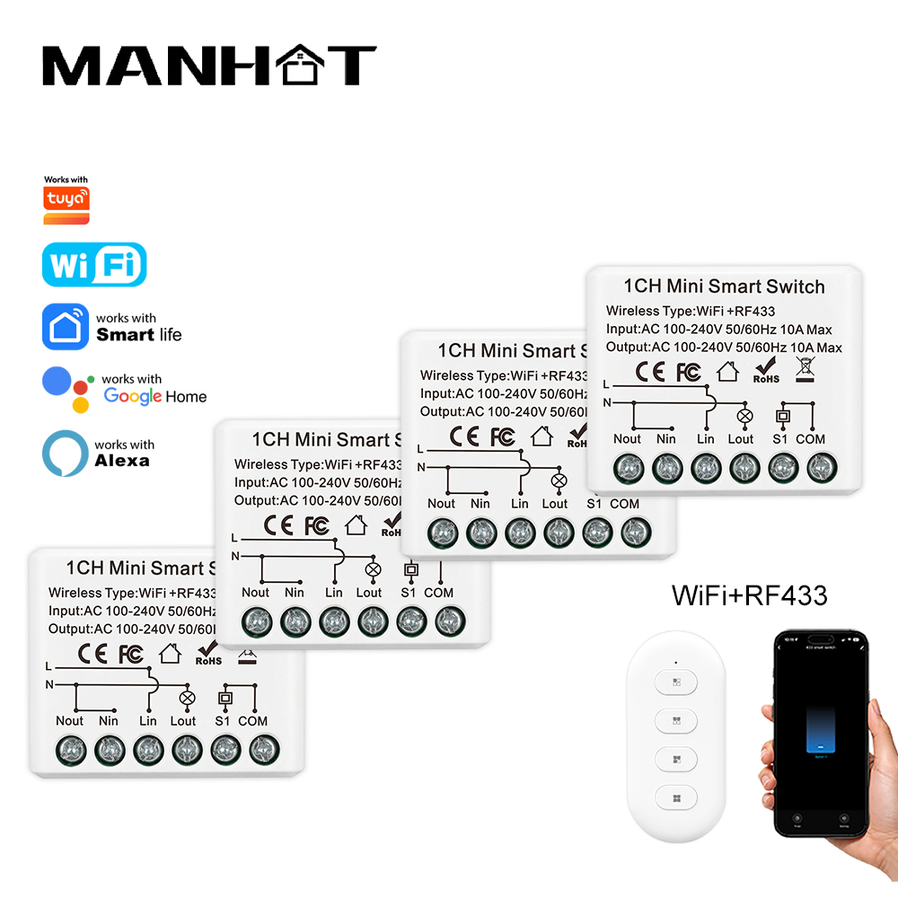Smart Home Voice Assistant - مفتاح ذكي صغير 10 أمبير يعمل