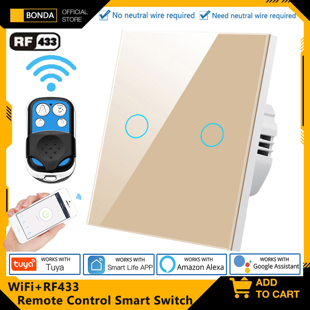 Smart Home Sistem - Tuya EU WiFi + RF433 مفتاح