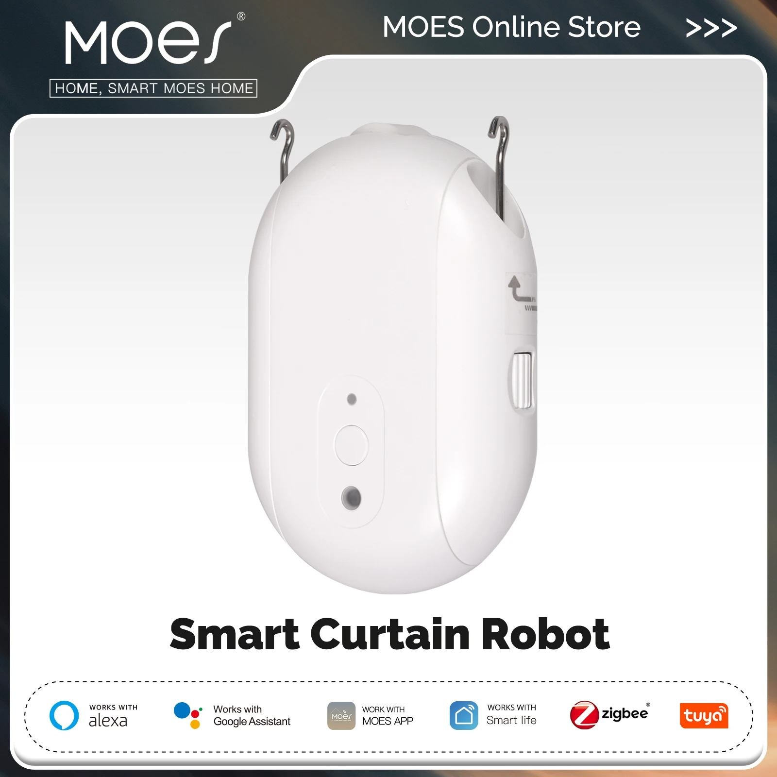 MOES Tuya ZigBee ستارة كهربائي - مراجعة Smart Curtain Robot وسعره