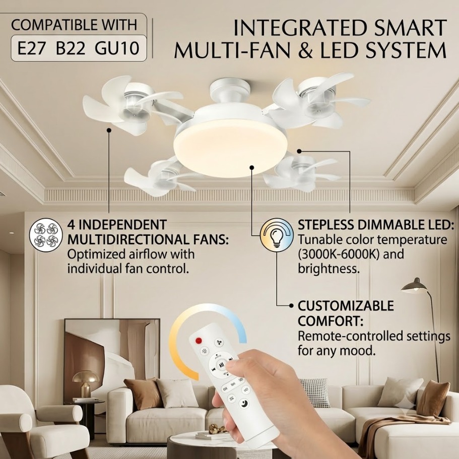 مروحة سقف بتصميم طائرة بدون طي - مراجعة Smart Ceiling Fan وسعره
