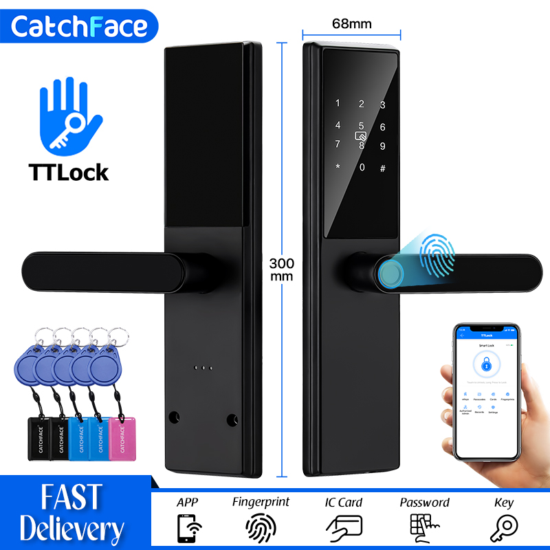 بلوتوث بصمة قفل الباب TTLock A - مراجعة Smart Home Dashboard وسعره