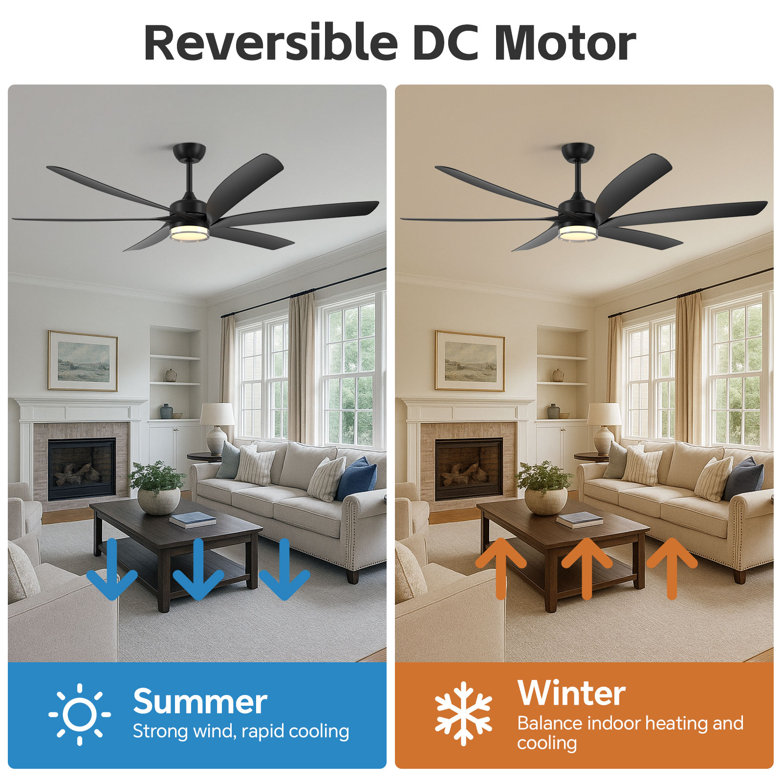 مروحة سقف خارجية ذكية مقاس 64  - مراجعة Smart Ceiling Fan وسعره