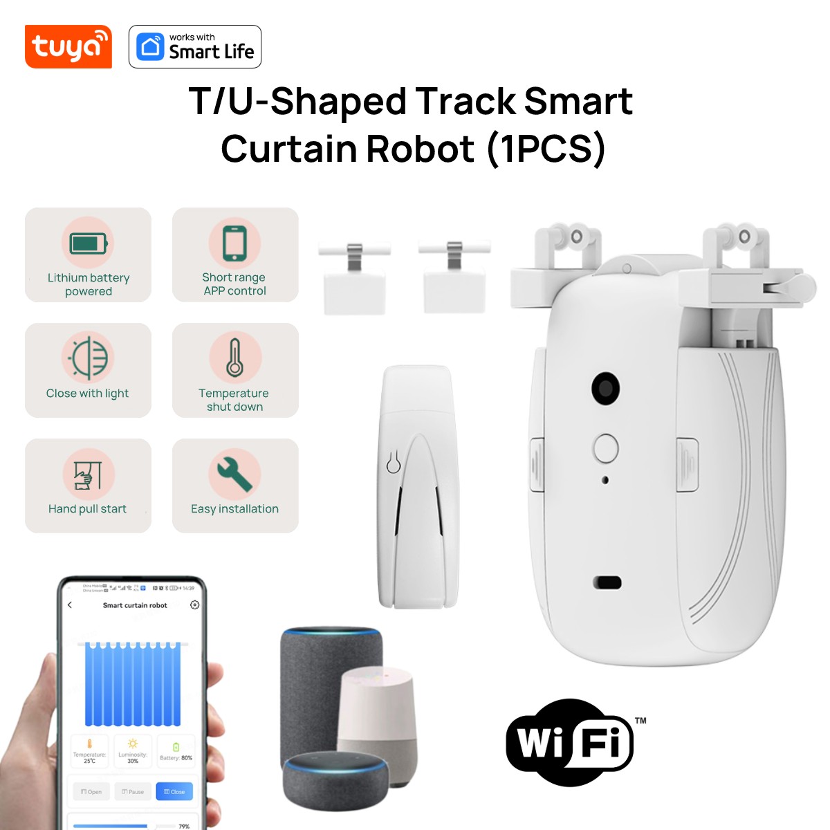 روبوت ستارة Tuya Smart WiFi (ق - مراجعة Smart Curtain Robot وسعره