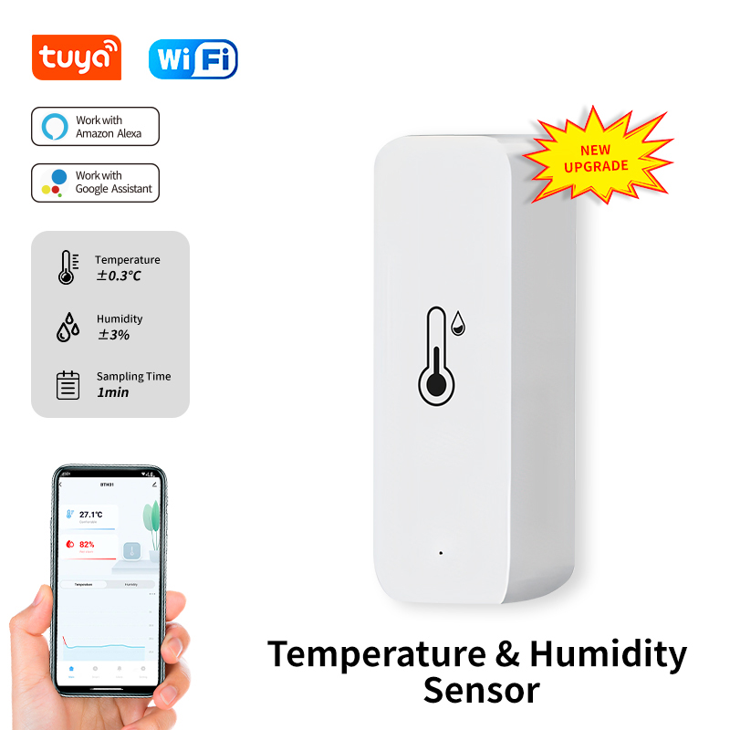 Tuya WiFi مستشعر درجة الحرارة  - مراجعة Smart Home Voice Assistant وسعره
