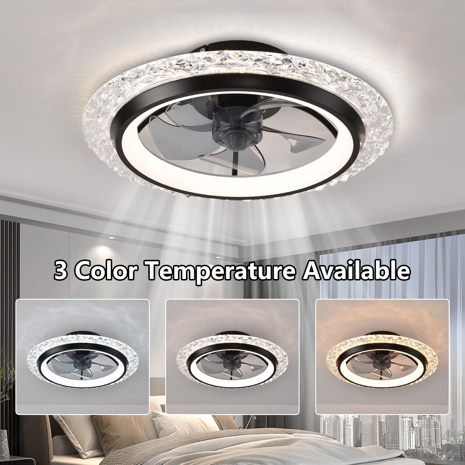 مروحة سقف ذكية IRALAN مع إضاءة - مراجعة Smart Ceiling Fan وسعره