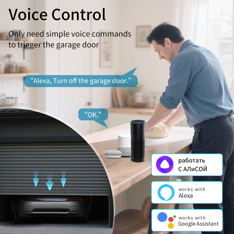 وحدة تحكم ذكية لفتح باب المرآب - مراجعة Smart Home Voice Assistant وسعره