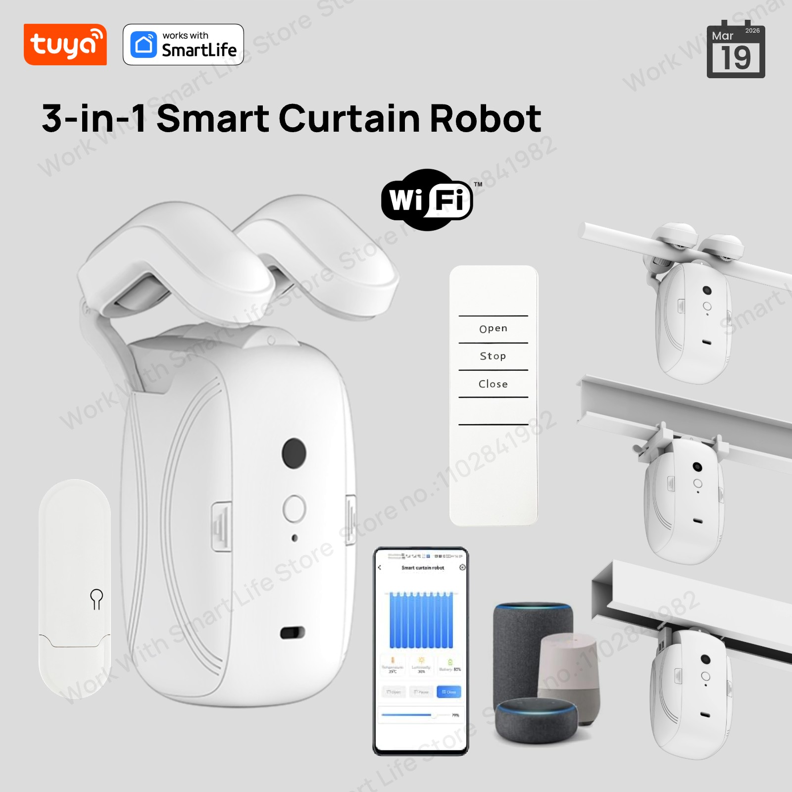 روبوت ستائر ذكي من تويا يعمل ب - مراجعة Smart Curtain Robot وسعره