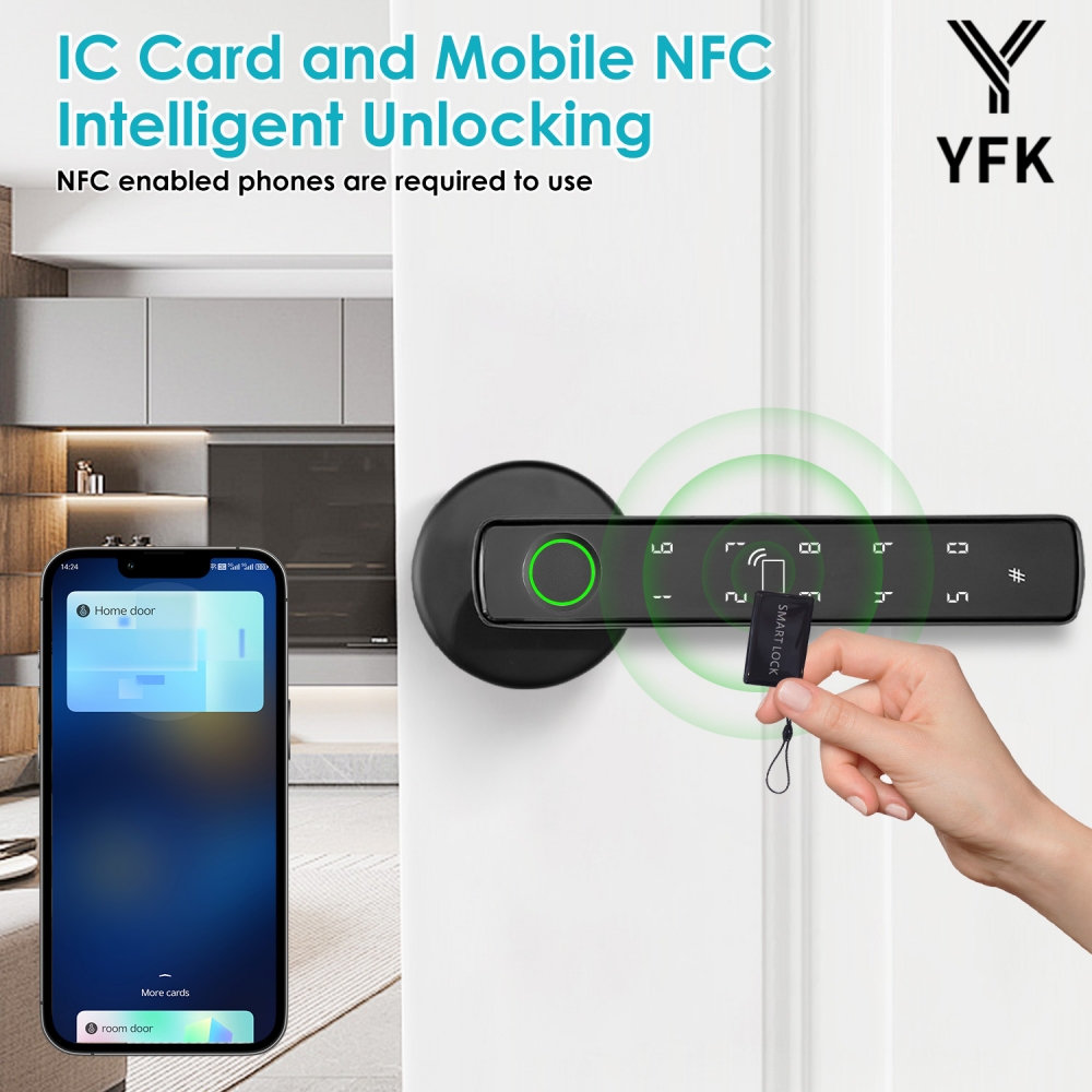 قفل ذكي YFK Tuya 5 في 1 للباب  - مراجعة Smart Home Website وسعره