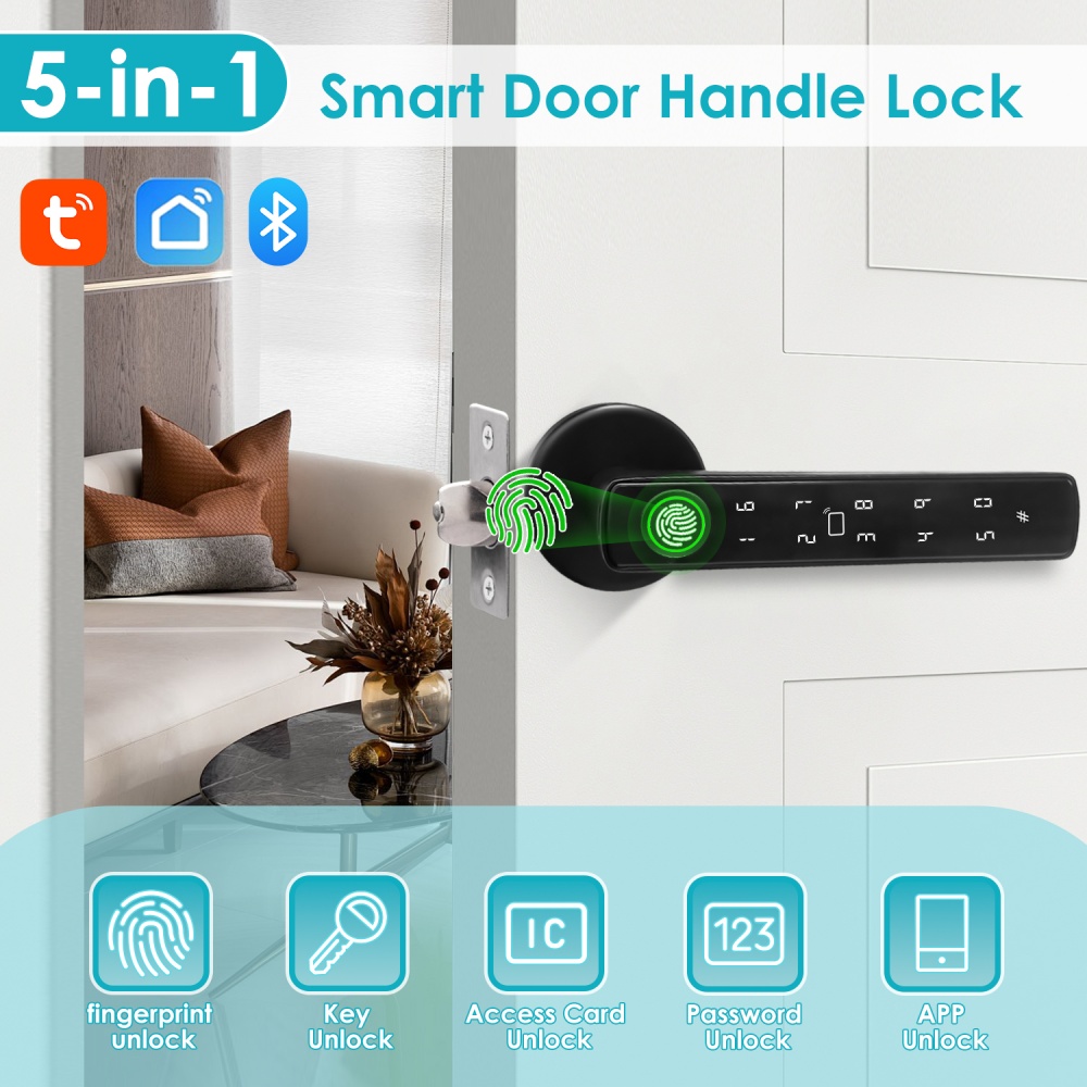 قفل ذكي YFK Tuya 5 في 1 للباب  - مراجعة Smart Home Website وسعره