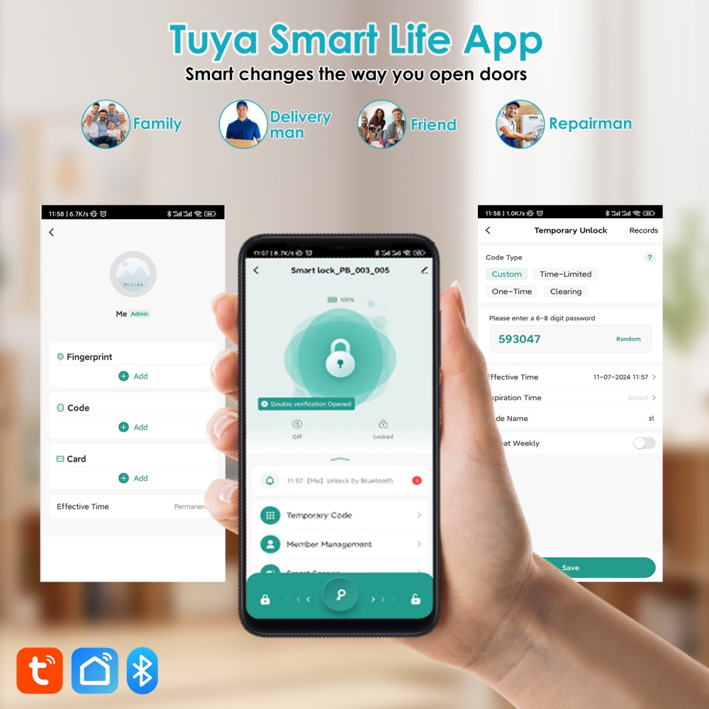 قفل ذكي YFK Tuya 5 في 1 للباب  - مراجعة Smart Home Website وسعره
