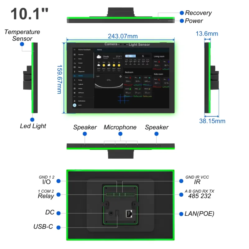لوحة ذكية للمنزل مقاس 10.1 بوص - مراجعة Smart Home Dashboard وسعره