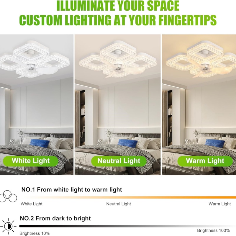 مروحة سقف ذكية بإضاءة LED بقوة - مراجعة Smart Ceiling Fan وسعره